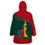 Cameroon Wearable Blanket Hoodie Cameroun Coat Of Arms Mix African Pattern - Wonder Print Shop