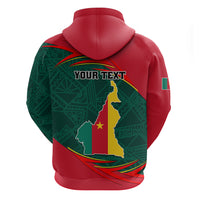 Personalised Cameroon Hoodie Cameroun Coat Of Arms Mix African Pattern - Wonder Print Shop