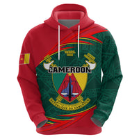 Personalised Cameroon Hoodie Cameroun Coat Of Arms Mix African Pattern - Wonder Print Shop