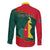 Personalised Cameroon Long Sleeve Button Shirt Cameroun Coat Of Arms Mix African Pattern - Wonder Print Shop