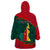 Personalised Cameroon Wearable Blanket Hoodie Cameroun Coat Of Arms Mix African Pattern - Wonder Print Shop