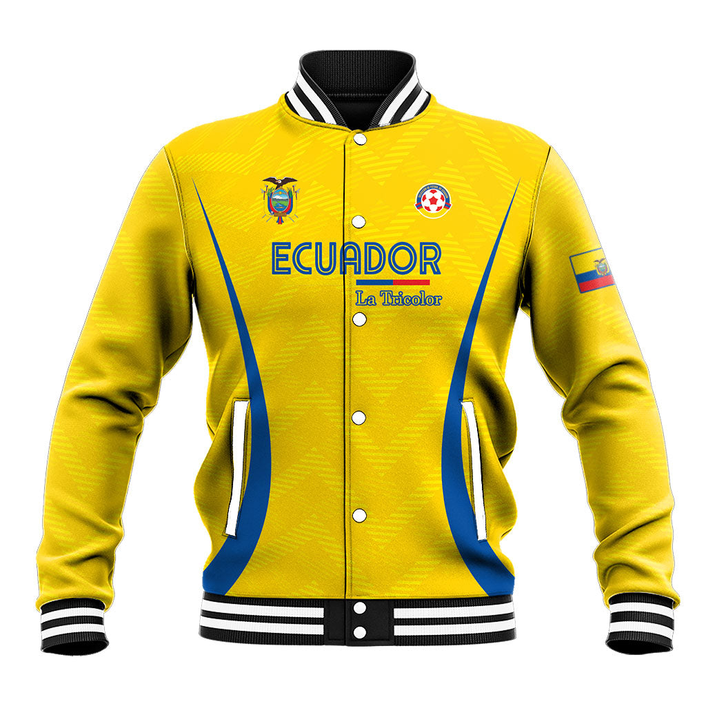 Custom Ecuador 2026 World Football Baseball Jacket La Tri Go Champion Yellow Edition
