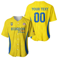 Custom Ecuador 2026 World Football Baseball Jersey La Tri Go Champion Yellow Edition