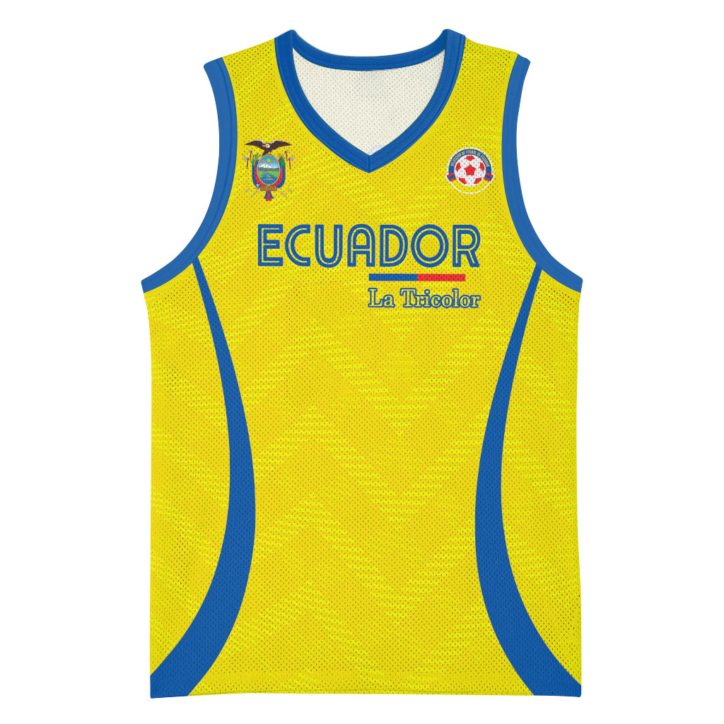 Custom Ecuador 2026 World Football Basketball Jersey La Tri Go Champion Yellow Edition