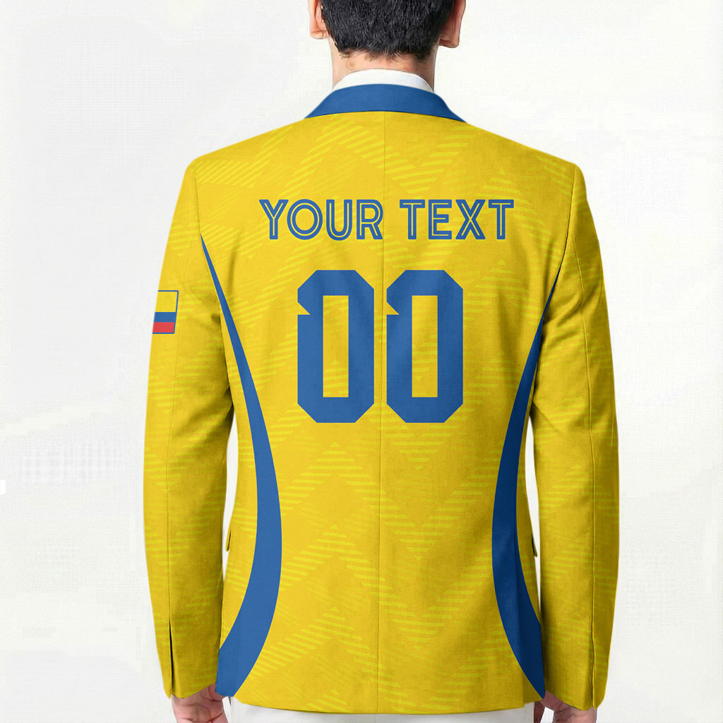 Custom Ecuador 2026 World Football Blazer La Tri Go Champion Yellow Edition