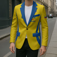 Custom Ecuador 2026 World Football Blazer La Tri Go Champion Yellow Edition