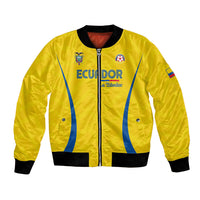 Custom Ecuador 2026 World Football Bomber Jacket La Tri Go Champion Yellow Edition