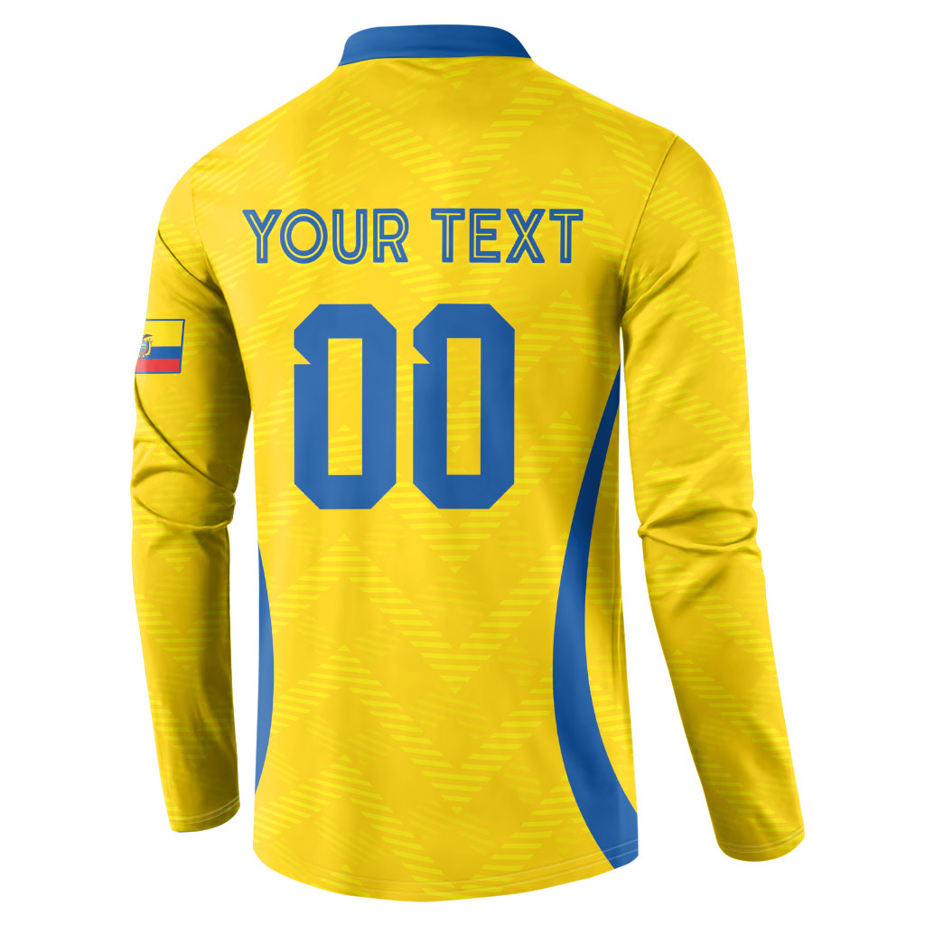 Custom Ecuador 2026 World Football Button Sweatshirt La Tri Go Champion Yellow Edition