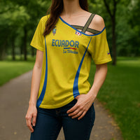 Custom Ecuador 2026 World Football Cross Shoulder Shirt La Tri Go Champion Yellow Edition
