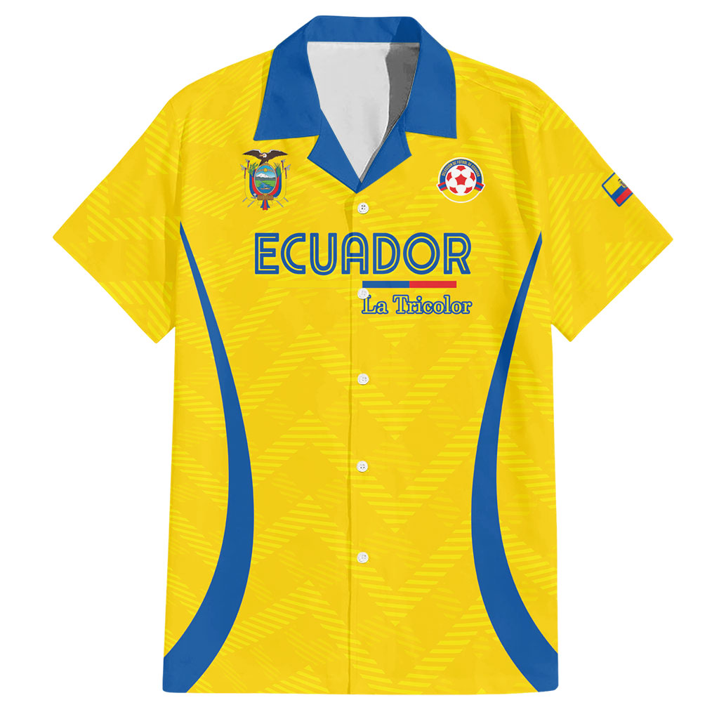 Custom Ecuador 2026 World Football Hawaiian Shirt La Tri Go Champion Yellow Edition