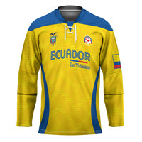 Custom Ecuador 2026 World Football Hockey Jersey La Tri Go Champion Yellow Edition