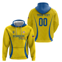 Custom Ecuador 2026 World Football Hoodie La Tri Go Champion Yellow Edition