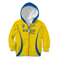 Custom Ecuador 2026 World Football Kid Hoodie La Tri Go Champion Yellow Edition