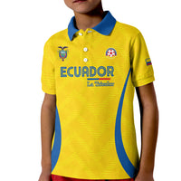 Custom Ecuador 2026 World Football Kid Polo Shirt La Tri Go Champion Yellow Edition