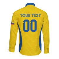 Custom Ecuador 2026 World Football Long Sleeve Button Shirt La Tri Go Champion Yellow Edition