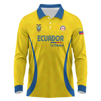 Custom Ecuador 2026 World Football Long Sleeve Polo Shirt La Tri Go Champion Yellow Edition