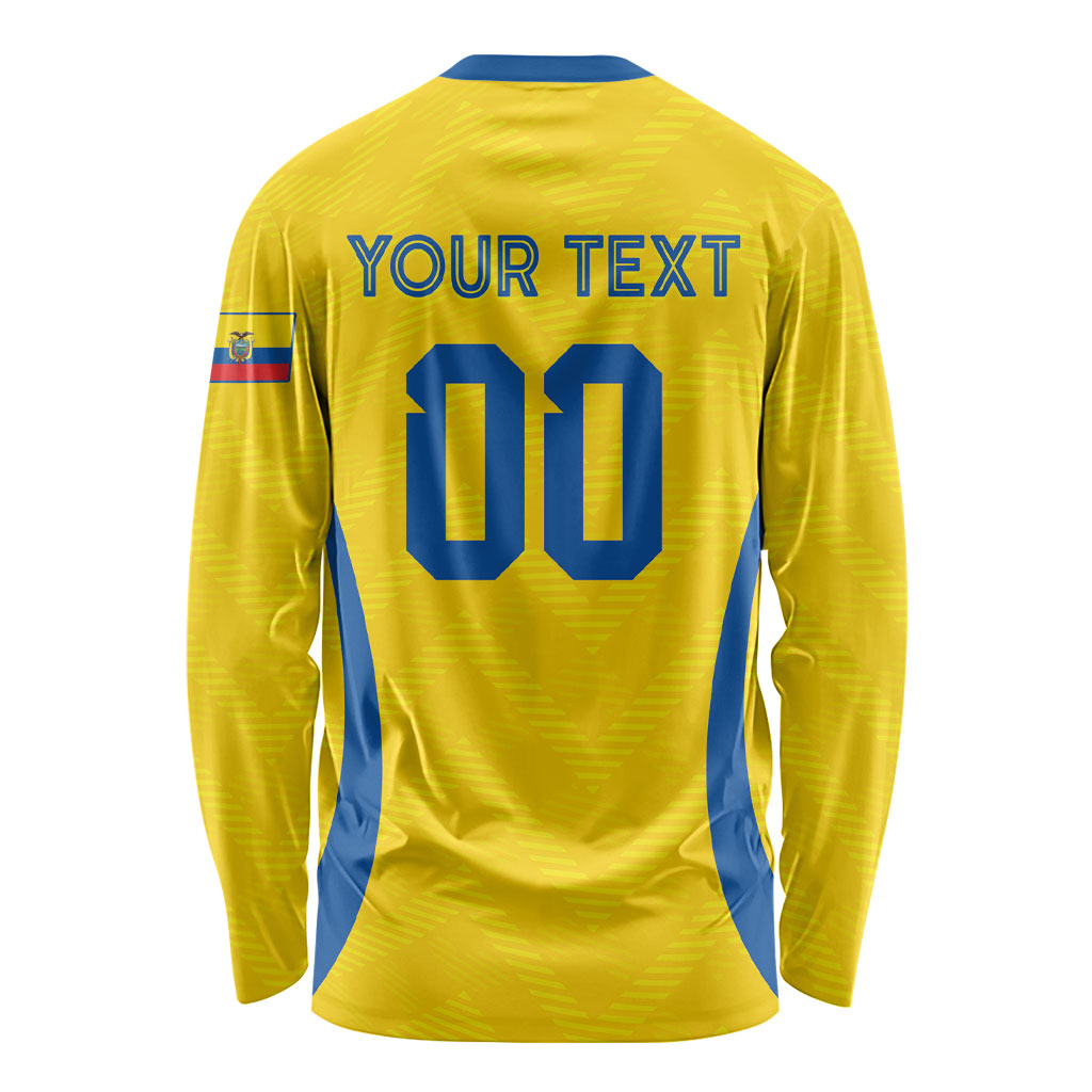 Custom Ecuador 2026 World Football Long Sleeve Shirt La Tri Go Champion Yellow Edition