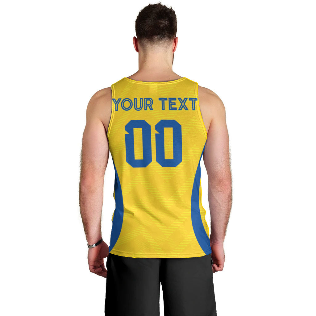 Custom Ecuador 2026 World Football Men Tank Top La Tri Go Champion Yellow Edition