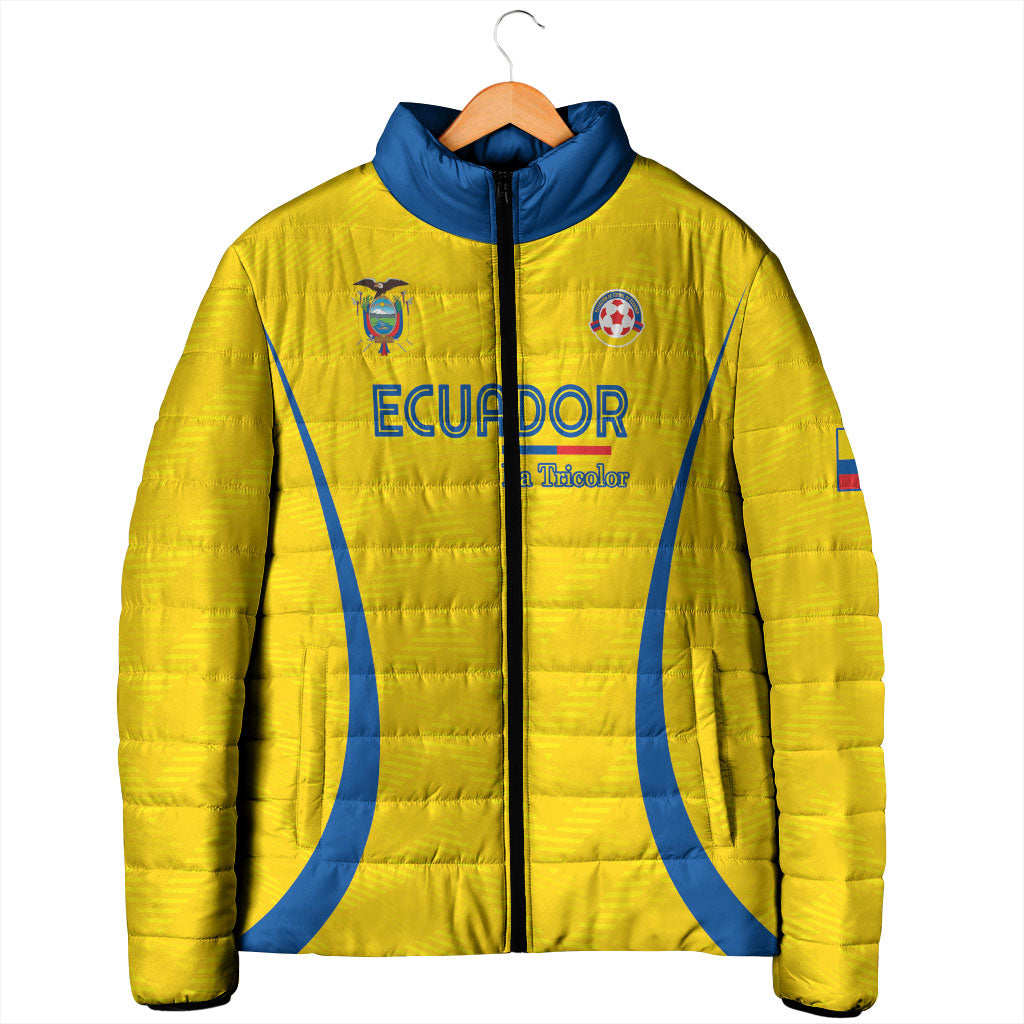 Custom Ecuador 2026 World Football Padded Jacket La Tri Go Champion Yellow Edition