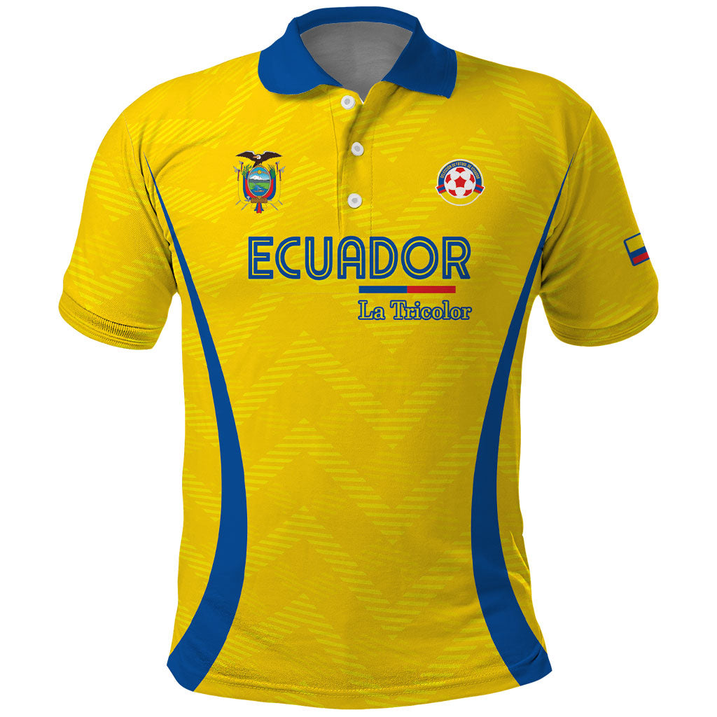 Custom Ecuador 2026 World Football Polo Shirt La Tri Go Champion Yellow Edition