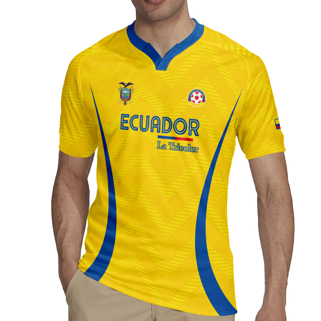 Custom Ecuador 2026 World Football Rugby Jersey La Tri Go Champion Yellow Edition