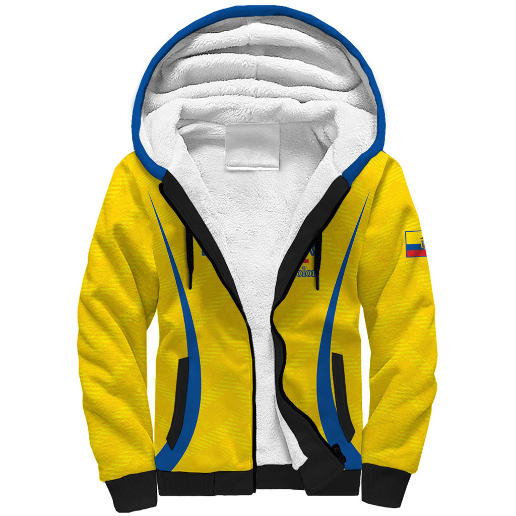 Custom Ecuador 2026 World Football Sherpa Hoodie La Tri Go Champion Yellow Edition