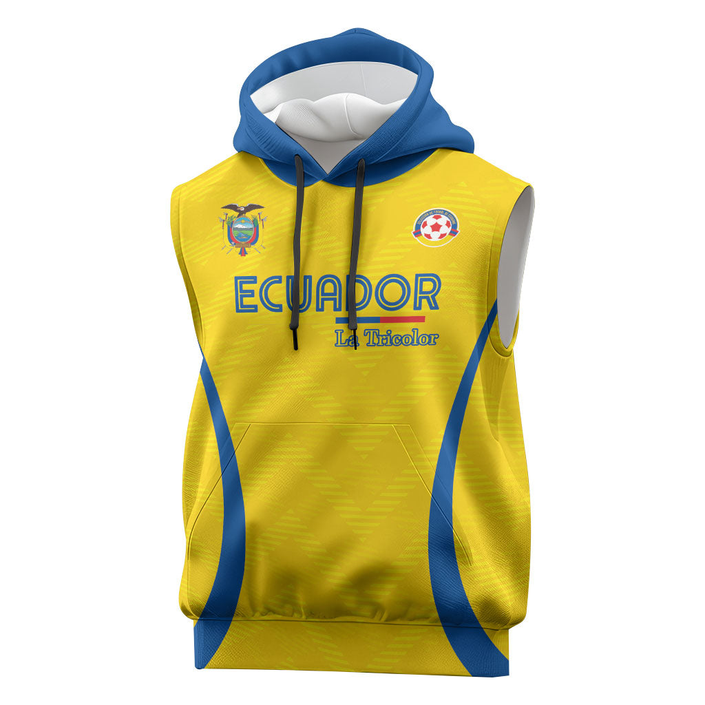 Custom Ecuador 2026 World Football Sleeveless Hoodie La Tri Go Champion Yellow Edition