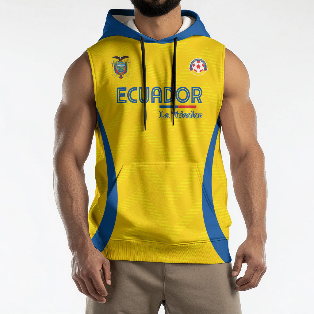 Custom Ecuador 2026 World Football Sleeveless Hoodie La Tri Go Champion Yellow Edition