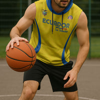 Custom Ecuador 2026 World Football Sleeveless Hoodie La Tri Go Champion Yellow Edition