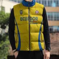 Custom Ecuador 2026 World Football Sleeveless Puffer Jacket La Tri Go Champion Yellow Edition