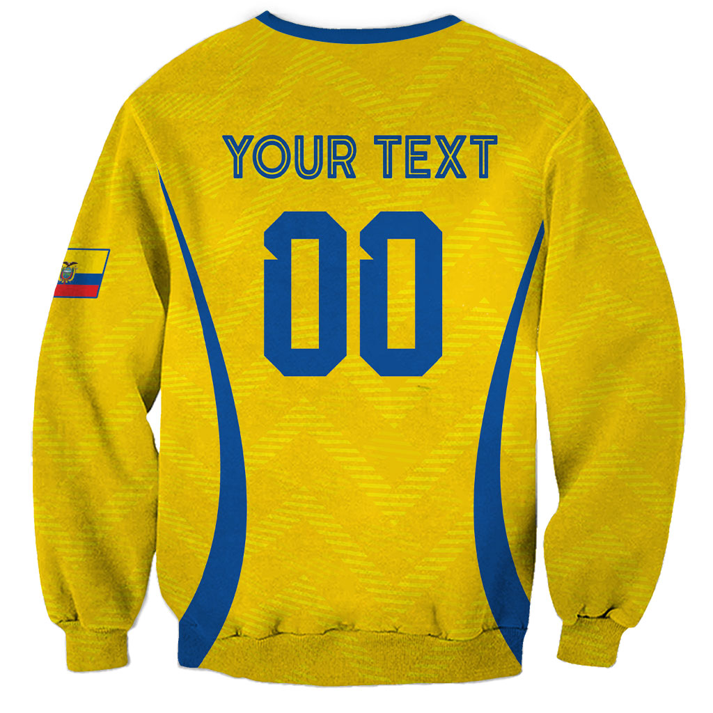 Custom Ecuador 2026 World Football Sweatshirt La Tri Go Champion Yellow Edition