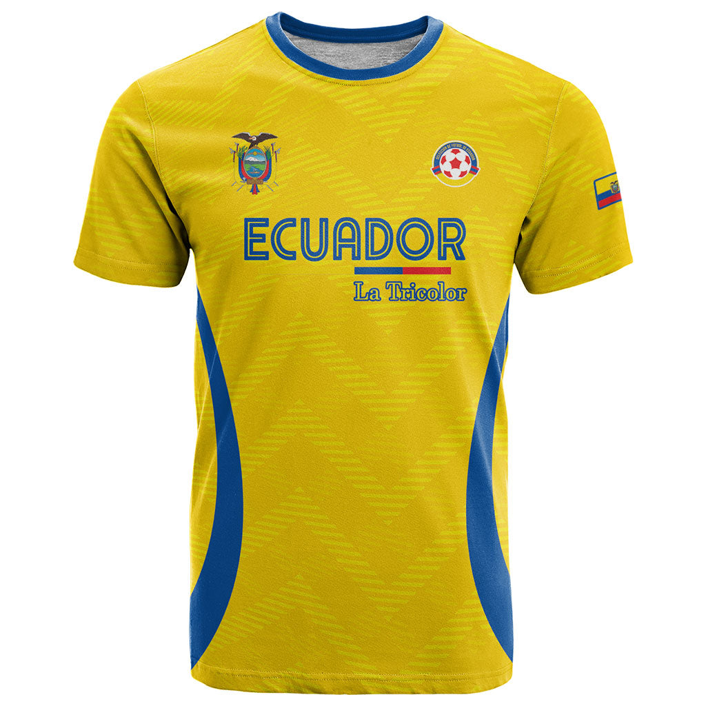 Custom Ecuador 2026 World Football T Shirt La Tri Go Champion Yellow Edition