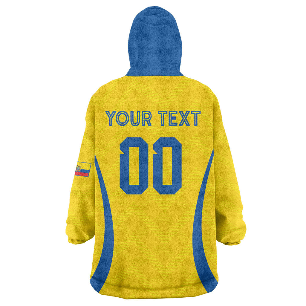 Custom Ecuador 2026 World Football Wearable Blanket Hoodie La Tri Go Champion Yellow Edition