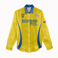 Custom Ecuador 2026 World Football Women Casual Shirt La Tri Go Champion Yellow Edition