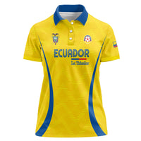 Custom Ecuador 2026 World Football Women Polo Shirt La Tri Go Champion Yellow Edition