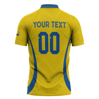 Custom Ecuador 2026 World Football Zipper Polo Shirt La Tri Go Champion Yellow Edition