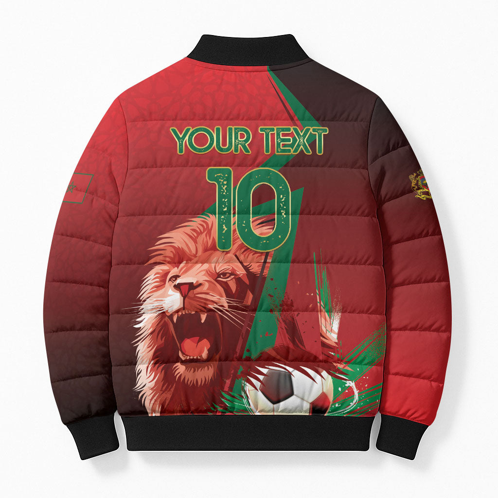 Custom Morocco 2026 World Football Bomber Puffer Jacket Together for One Goal Champions