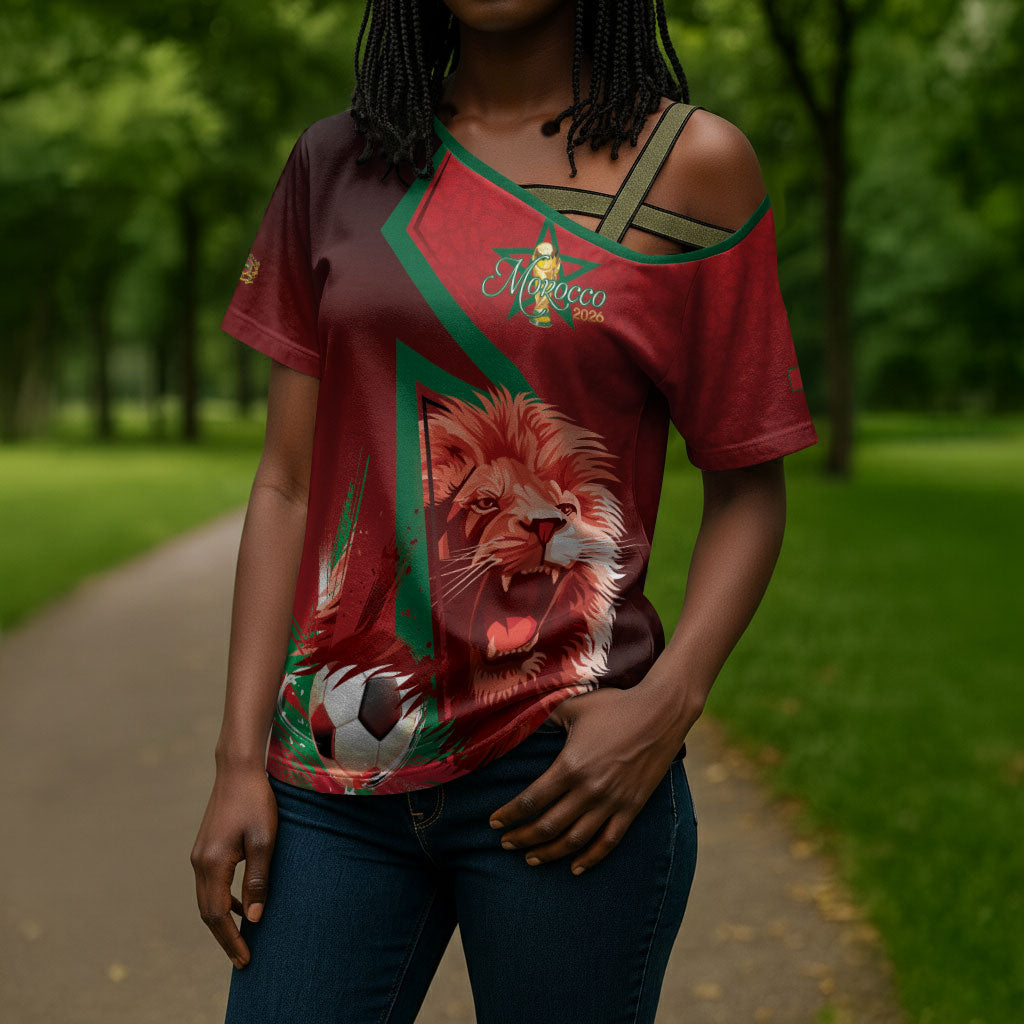 Custom Morocco 2026 World Football Cross Shoulder Shirt Together for One Goal Champions