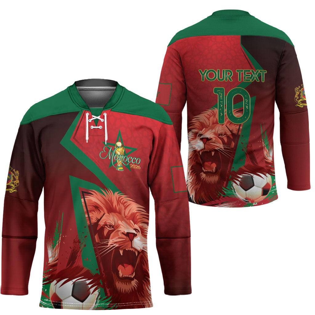 Custom Morocco 2026 World Football Hockey Jersey Together for One Goal Champions