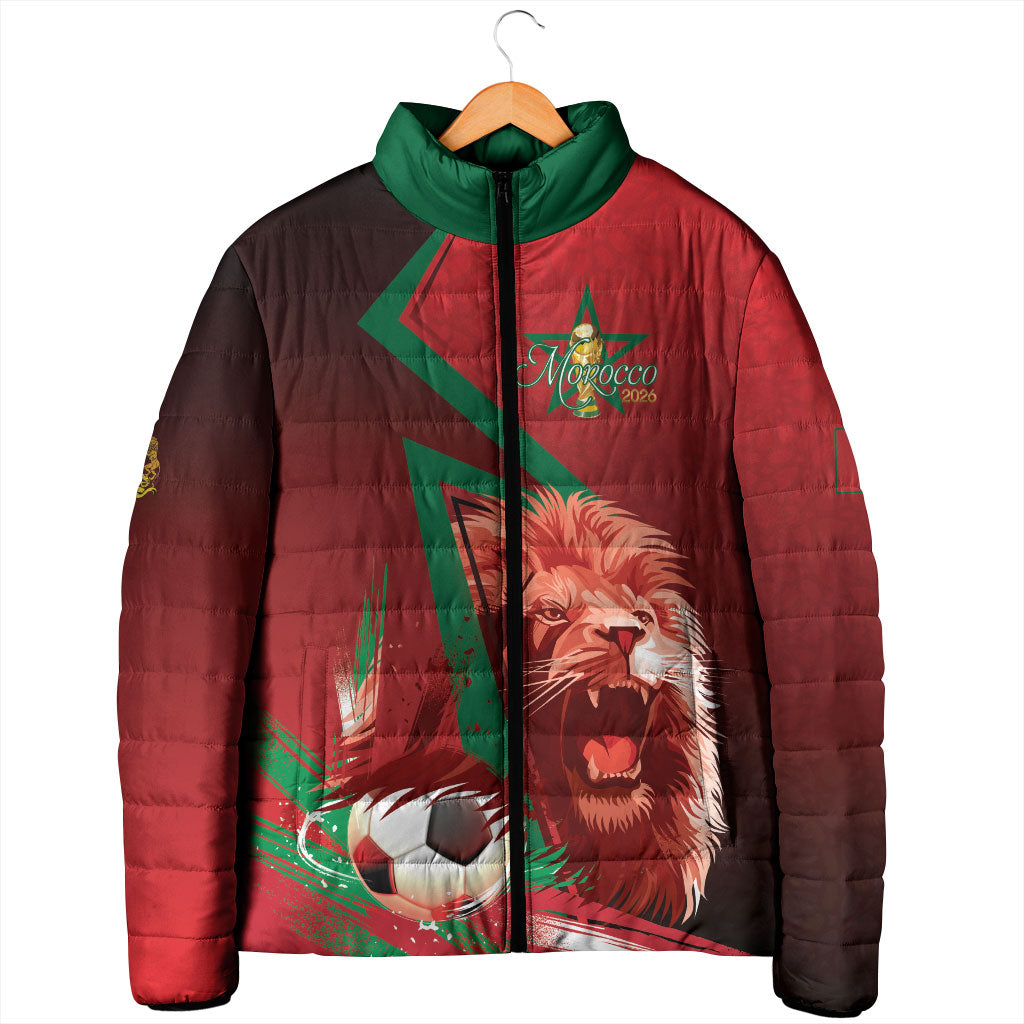 Custom Morocco 2026 World Football Padded Jacket Together for One Goal Champions