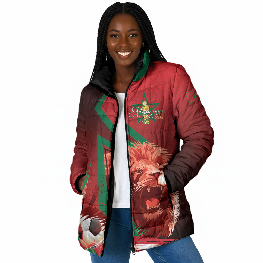 Custom Morocco 2026 World Football Padded Jacket Together for One Goal Champions
