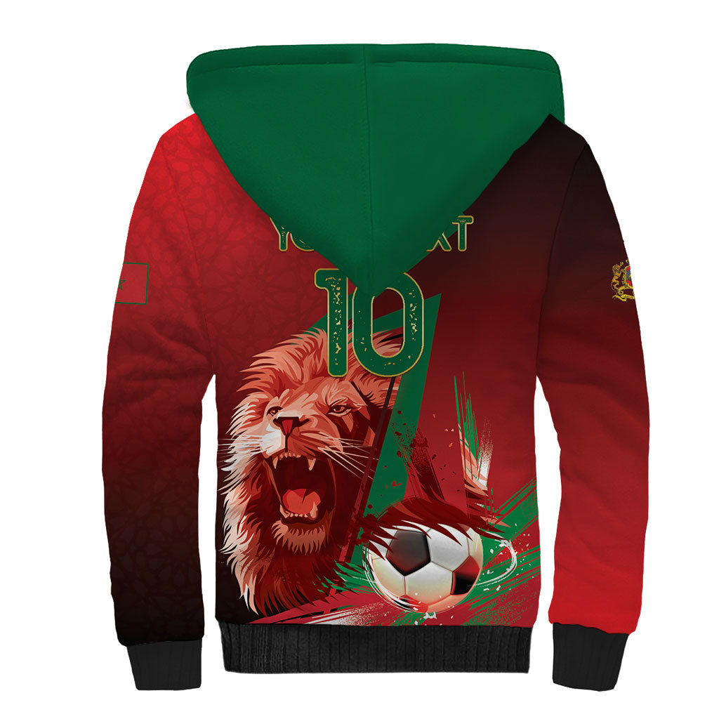 Custom Morocco 2026 World Football Sherpa Hoodie Together for One Goal Champions