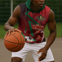 Custom Morocco 2026 World Football Sleeveless Hoodie Together for One Goal Champions