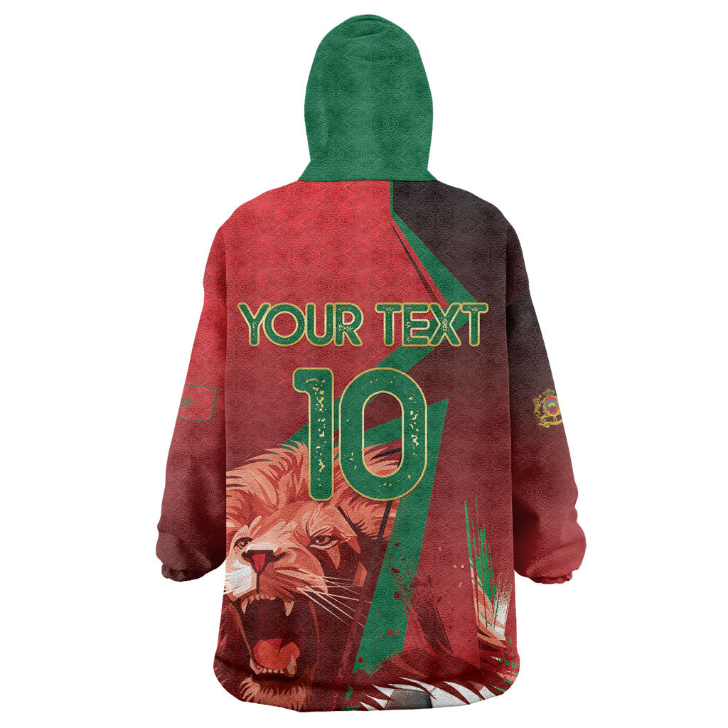 Custom Morocco 2026 World Football Wearable Blanket Hoodie Together for One Goal Champions