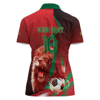 Custom Morocco 2026 World Football Women Polo Shirt Together for One Goal Champions