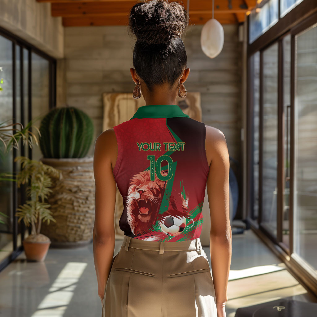 Custom Morocco 2026 World Football Women Sleeveless Polo Shirt Together for One Goal Champions