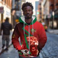 Custom Morocco 2026 World Football Zip Hoodie Together for One Goal Champions