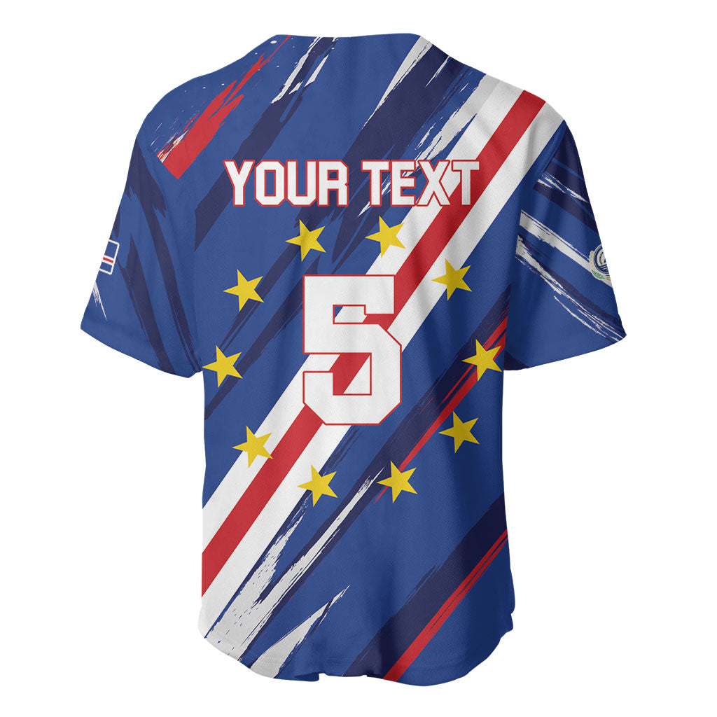 Custom World Football 2026 Cabo Verde Baseball Jersey Tubaroes Azuis Victory