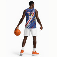 Custom World Football 2026 Cabo Verde Basketball Jersey Tubaroes Azuis Victory