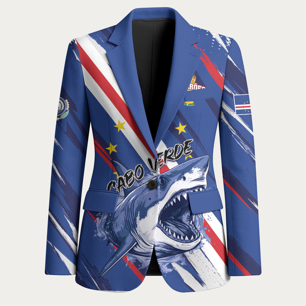 Custom World Football 2026 Cabo Verde Blazer Tubaroes Azuis Victory